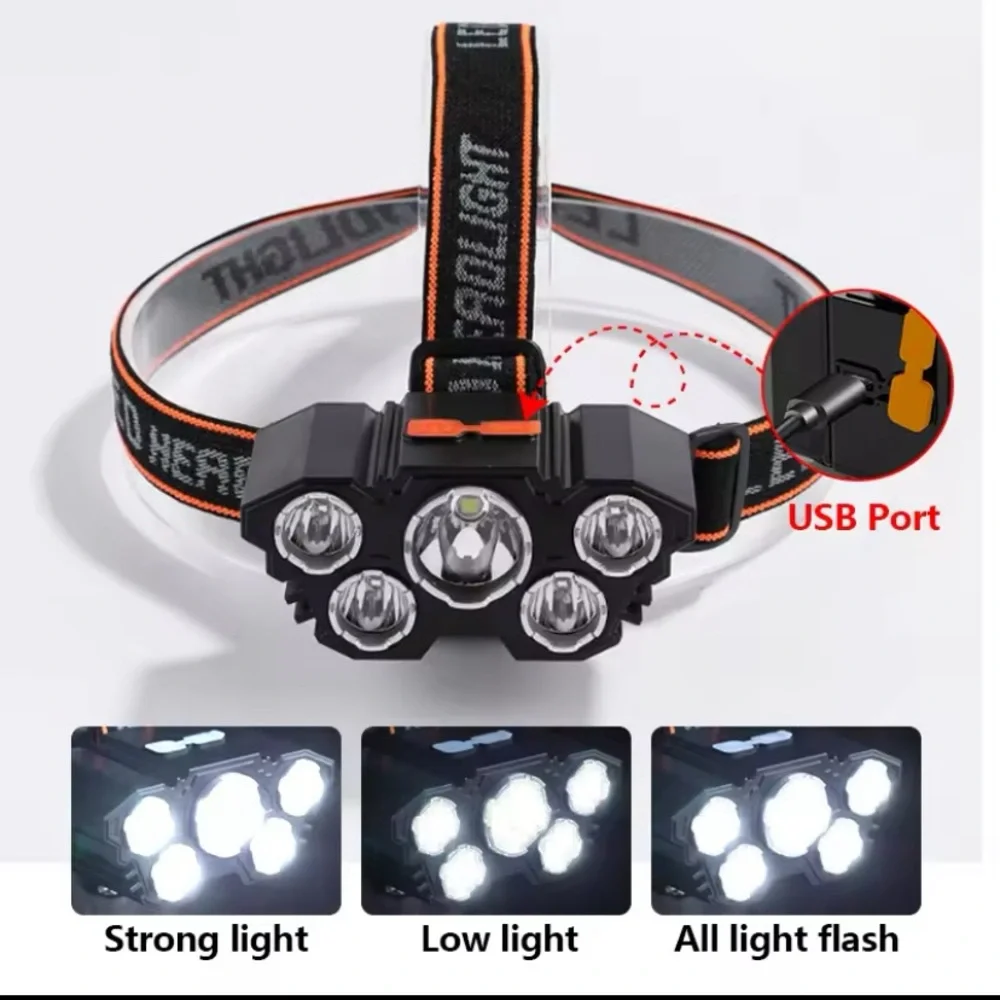 $30 each 5-LED Rechargeable Headlamp/long lasting , equipped with 186500MAH